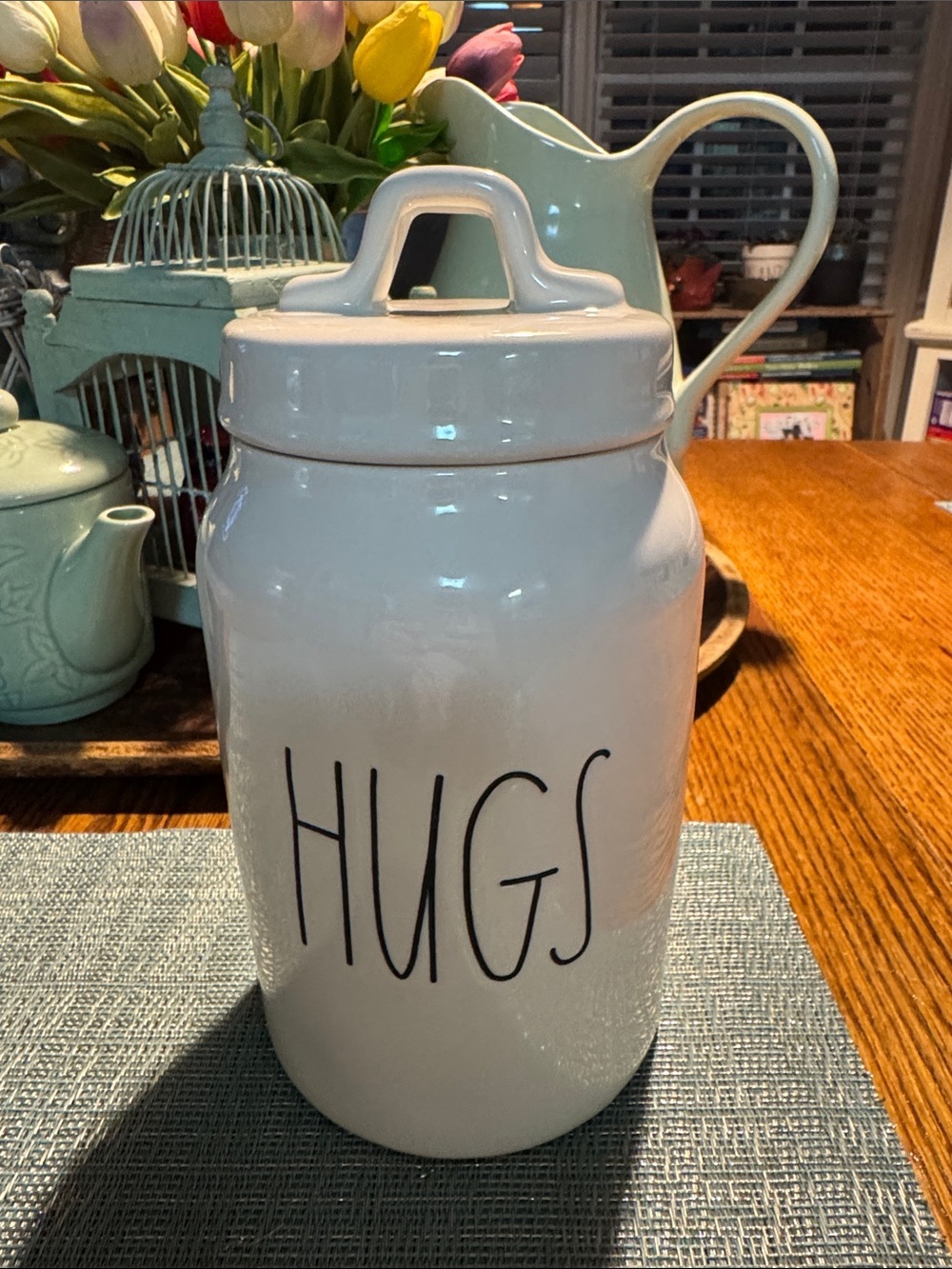 Rae Dunn “HUGS” Canister